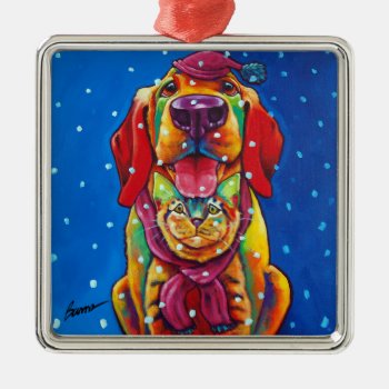 Snow Furries Holiday Ornament By Ron Burns by RonBurnsHoliday at Zazzle