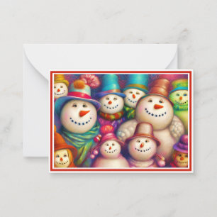Snow gang budget mini Christmas Note Card
