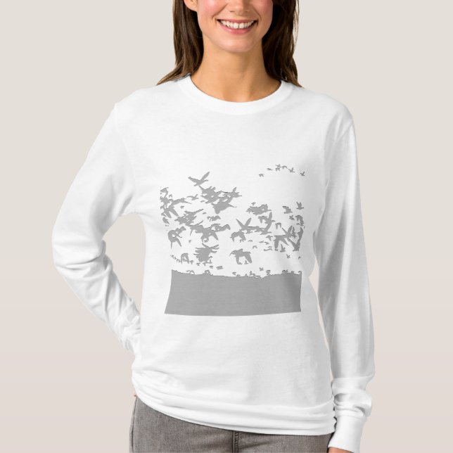 Snow Geese Birds T Shirt (Front)