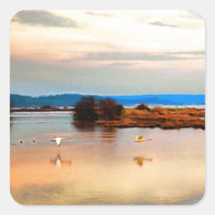 Snow Geese in Mount Vernon Square Sticker