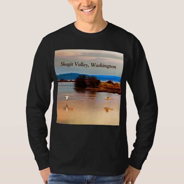 Snow Geese in Skagit Valley T-Shirt (Front)