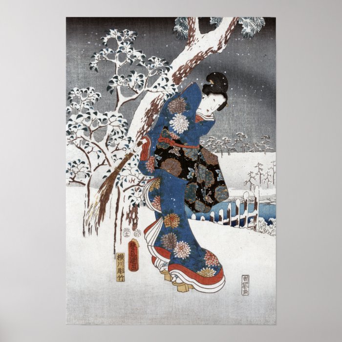 Snow Geisha   Posters & Prints