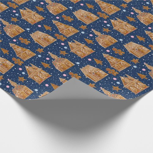 Snow Gingerbread house Wrapping Paper