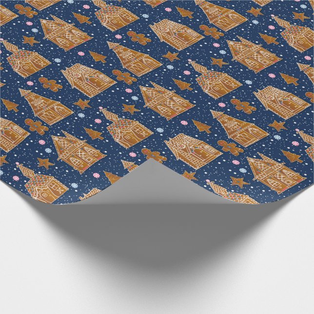 Snow Gingerbread house Wrapping Paper (Corner)