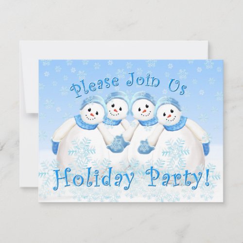 Snow Girls Holiday Party Invitations