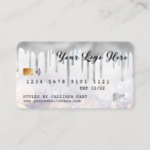 Snow Glitter Bokeh Loyalty Discount VIP Credit 