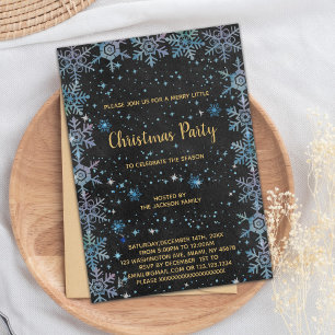 Snow Glitter Christmas Invitations