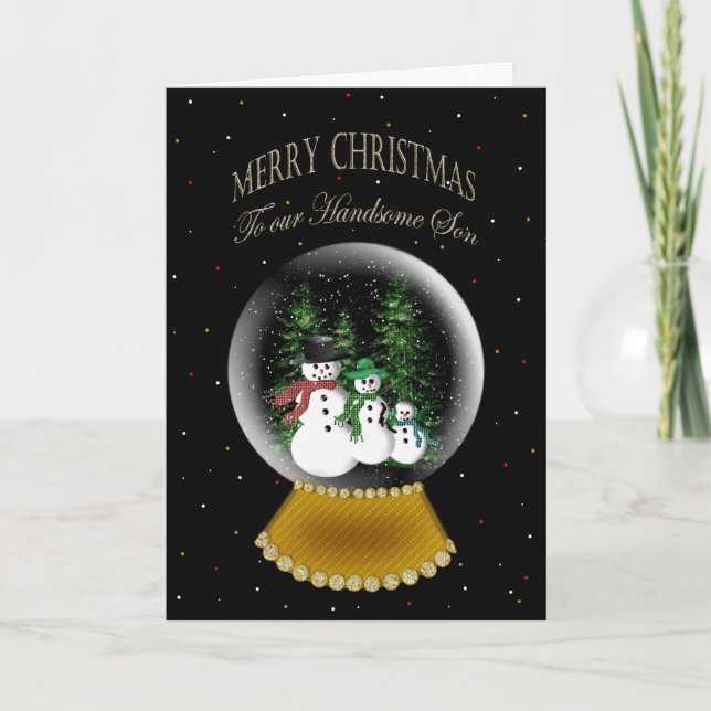 SNOW GLOBE - CHRISTMAS -  SON HOLIDAY CARD (Front)