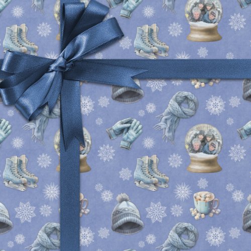 Snow Globe Christmas Wrapping Paper