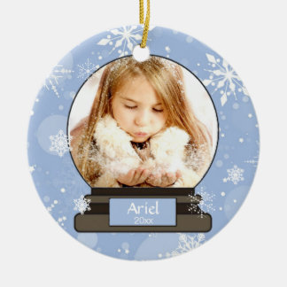 Snow Globe Custom Photo Beautiful Ceramic Ornament
