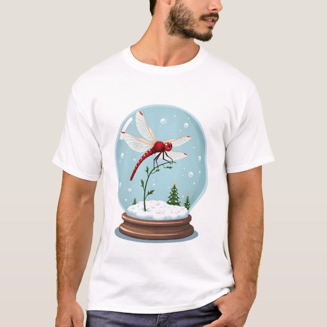 Snow Globe Dragonfly T-Shirt (Front)