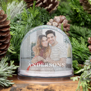 Snow Globe   Elegant Modern Minimal Couple Photo