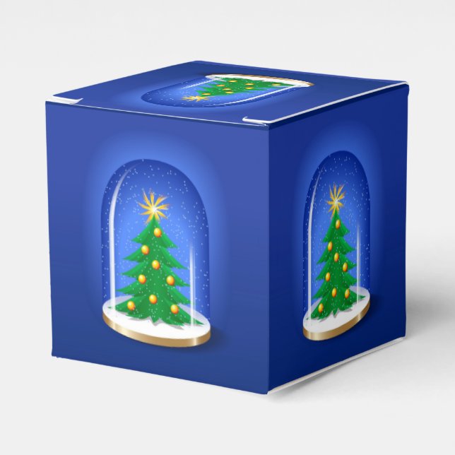 Snow Globe Favor Boxes (Front Side)