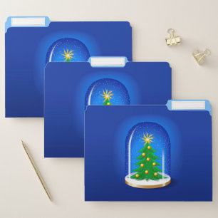 Snow Globe File Folder