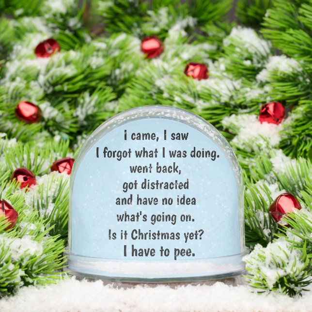Snow Globe Getting Old Humor (Christmas)