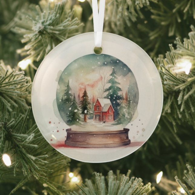 Snow Globe Glass Ball Winter Wonderland Christmas Ornament (Insitu)