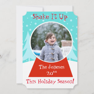 Snow Globe Holiday Photo Card