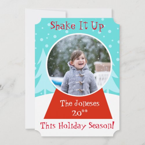 Snow Globe Holiday Photo Card