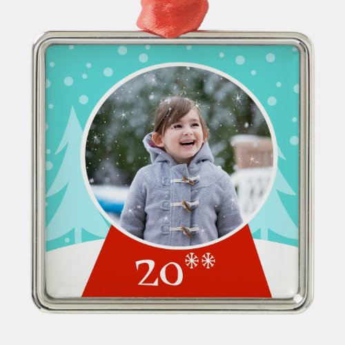 Snow Globe Holiday Photo Ornament