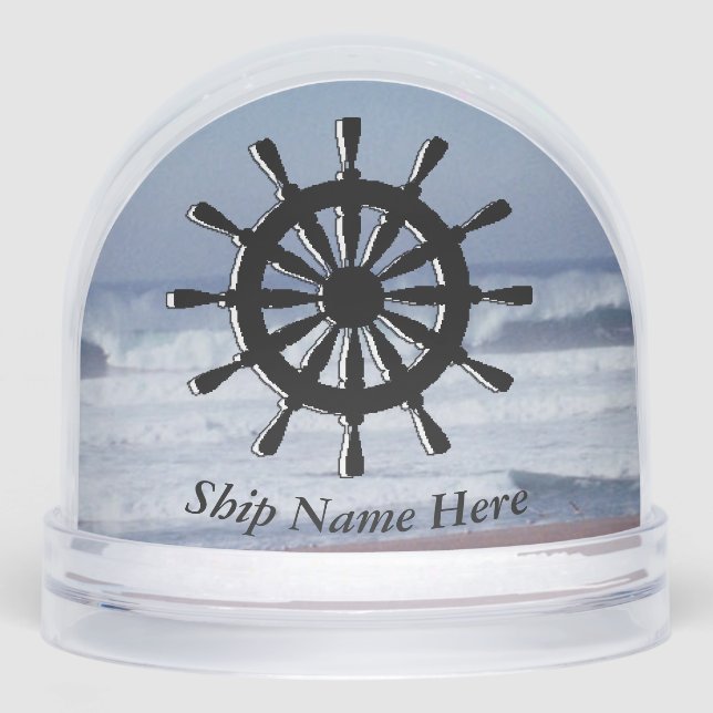 Snow Globe - Nautical Scene with Text (Front)