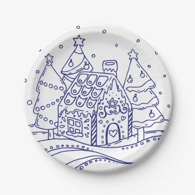 Snow globe paper plates (Front)