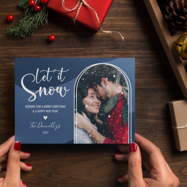 Snow Globe Photo Christmas Holiday Card (Creator Uploaded)