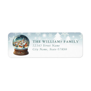 Snow Globe Return Address Labels