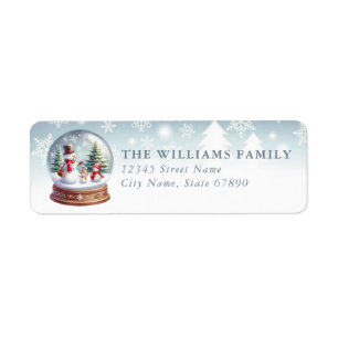 Snow Globe Return Address Labels
