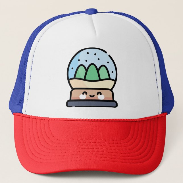 snow globe trucker hat (Front)