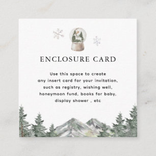 Snow Globe Winter Wonderful Birthday Custom Enclosure Card