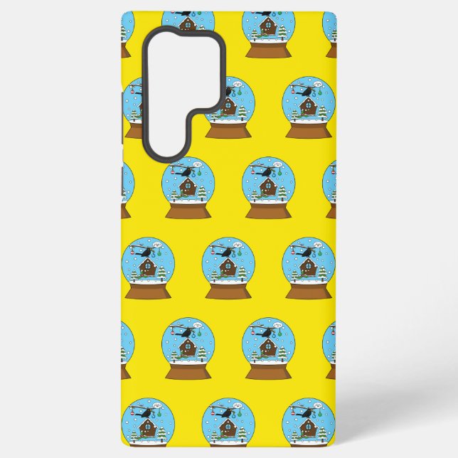 Snow Globe with Blackbird Singing Samsung Galaxy Case (Back)