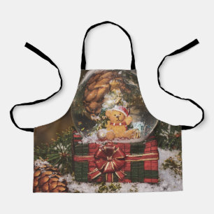Snow globe with cute Bear Apron