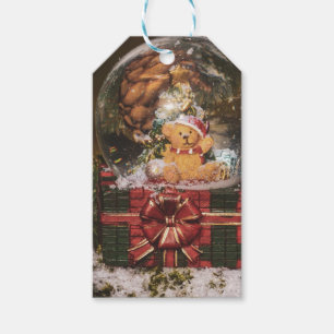 Snow globe with cute Bear Gift Tags