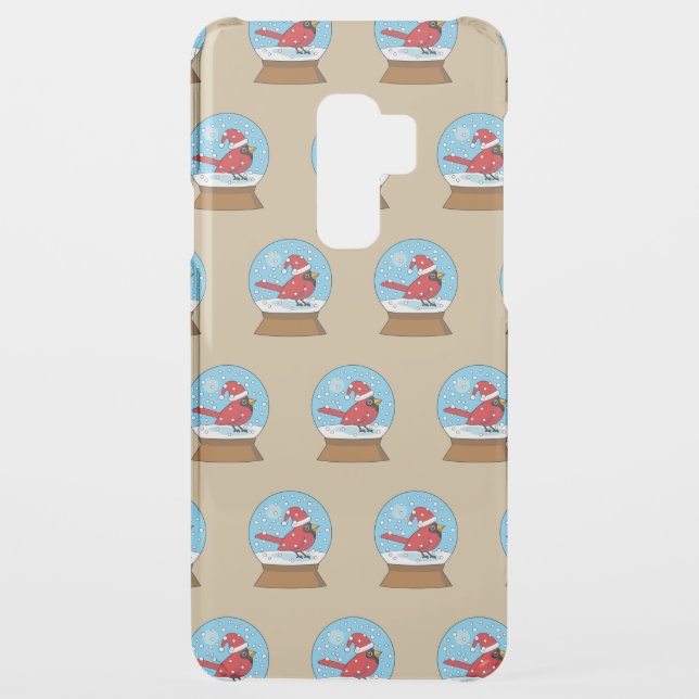 Snow Globe with Cute Red Cardinal Uncommon Samsung Galaxy Case (Back)