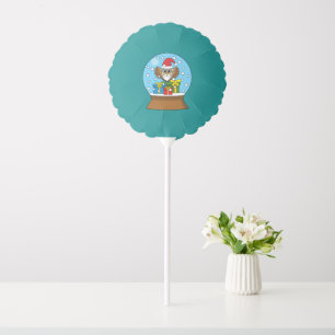 Snow Globe with Santa Claus Owl Balloon