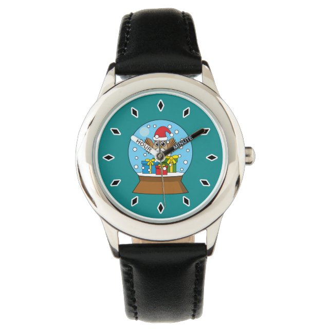 Snow Globe with Santa Claus Owl Watch (Front)