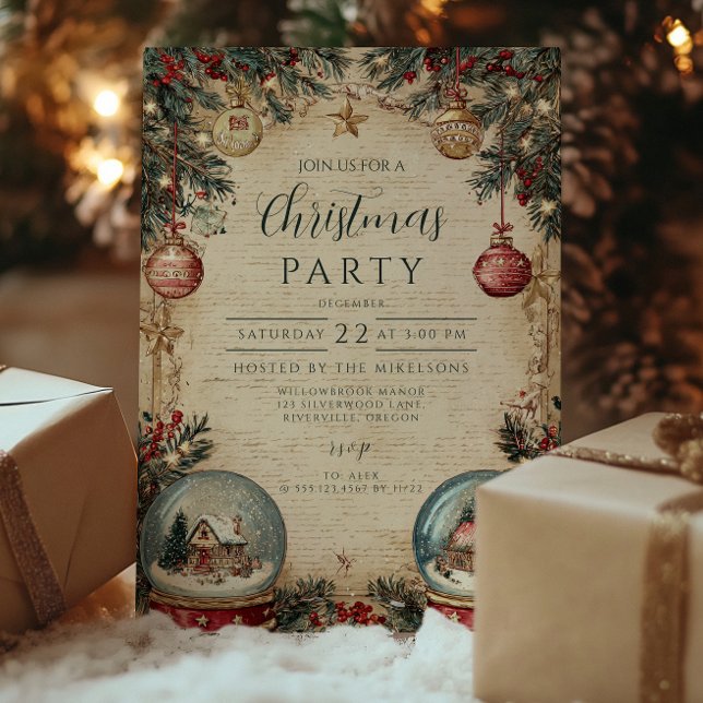 Snow Globe Wonderland Christmas Invitation (Creator Uploaded)