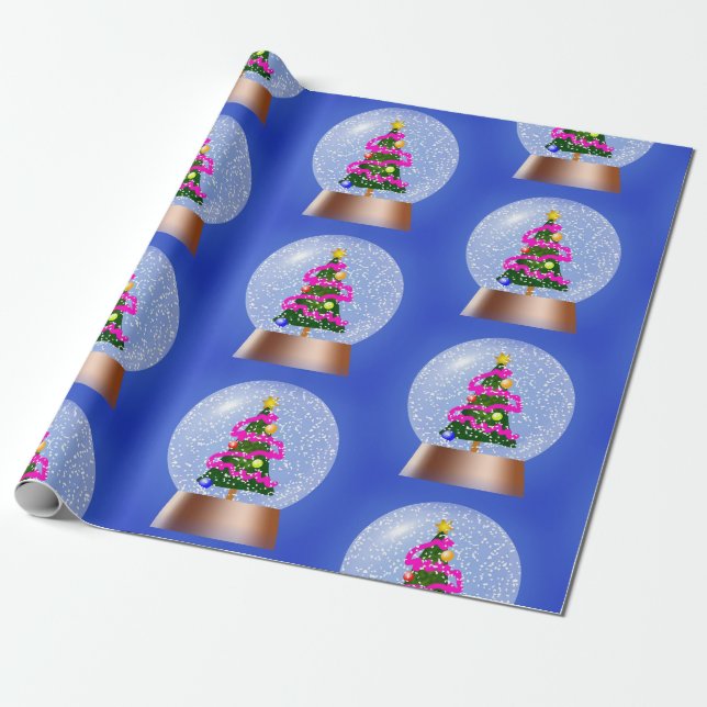 snow globe wrapping paper (Unrolled)