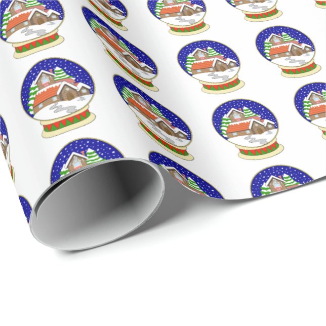 Snow Globe Wrapping Paper (Roll Corner)