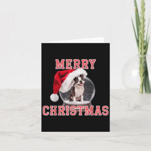 Snow Globe Xmas French Bulldog Christmas  Card