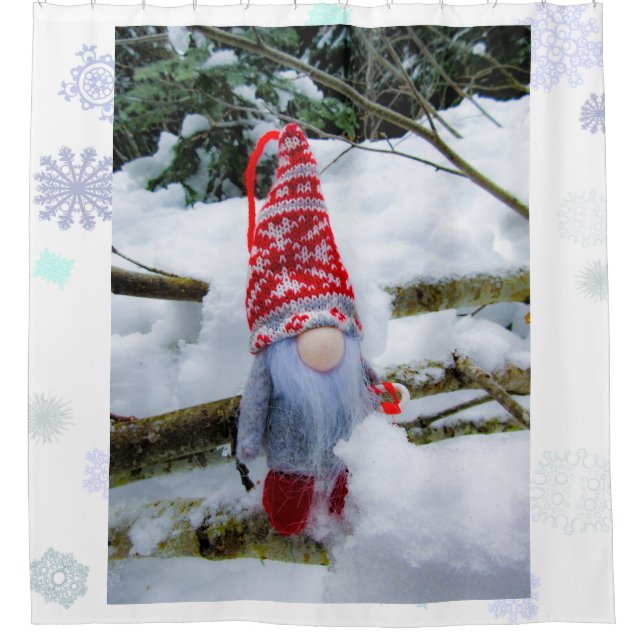 Snow Gnome 04 Shower Curtain (Front)