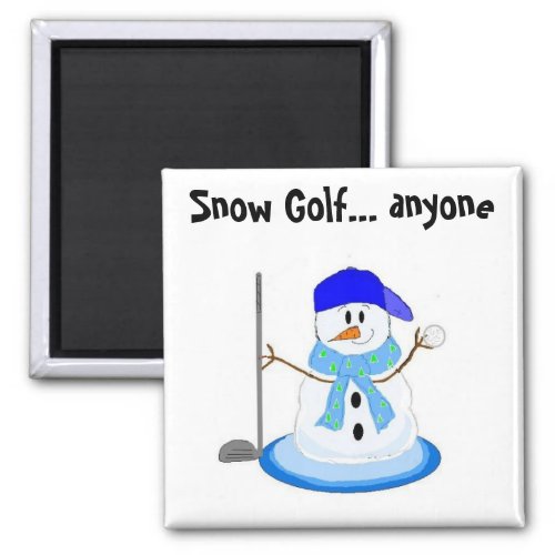 Snow Golf Magnet