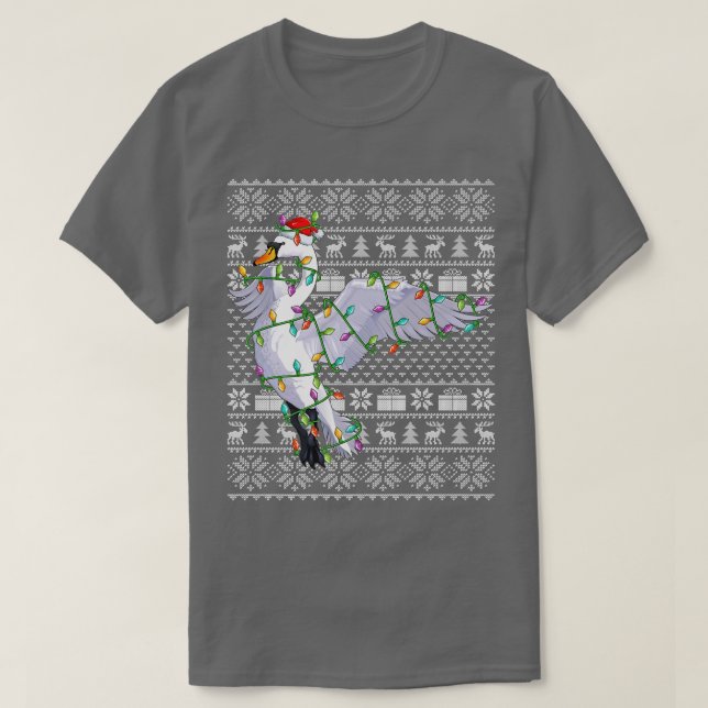 Snow Goose Bird Lover Santa Hat Ugly Snow Goose Ch T-Shirt (Design Front)