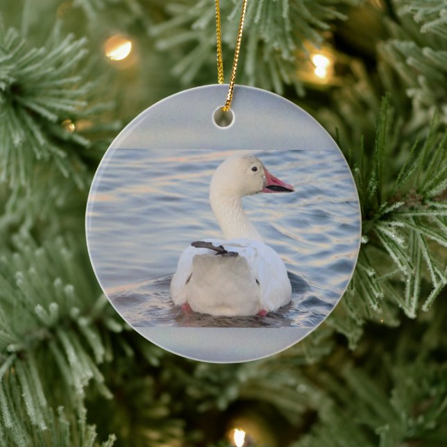 Snow Goose Ceramic Ornament (Tree)