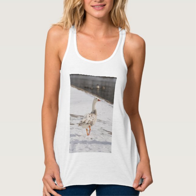 Snow Goose Strut Tank Top (Front)