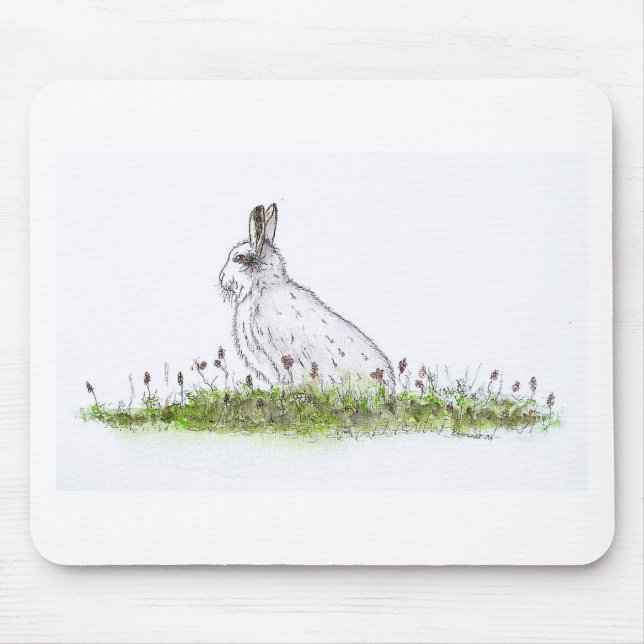 Snow Hare Mouse Pad (Front)