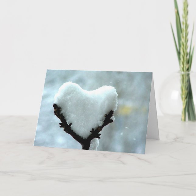 Snow Heart - Customized Holiday Card (Front)