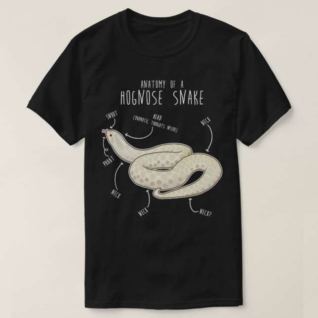 Snow Hognose Snake Anatomy T-Shirt (Design Front)