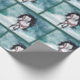 Snow Horse Holiday Wrapping Paper
