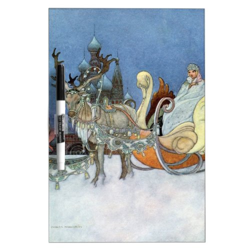 Snow Ice Queen Russian Princess Reindeer Dry_Erase Board